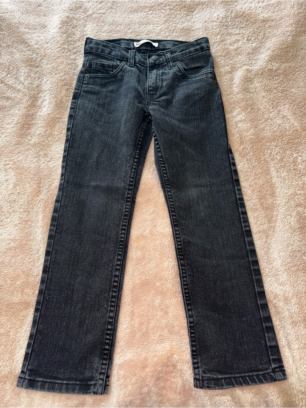 Boys Black Straight-Leg Jeans size 7